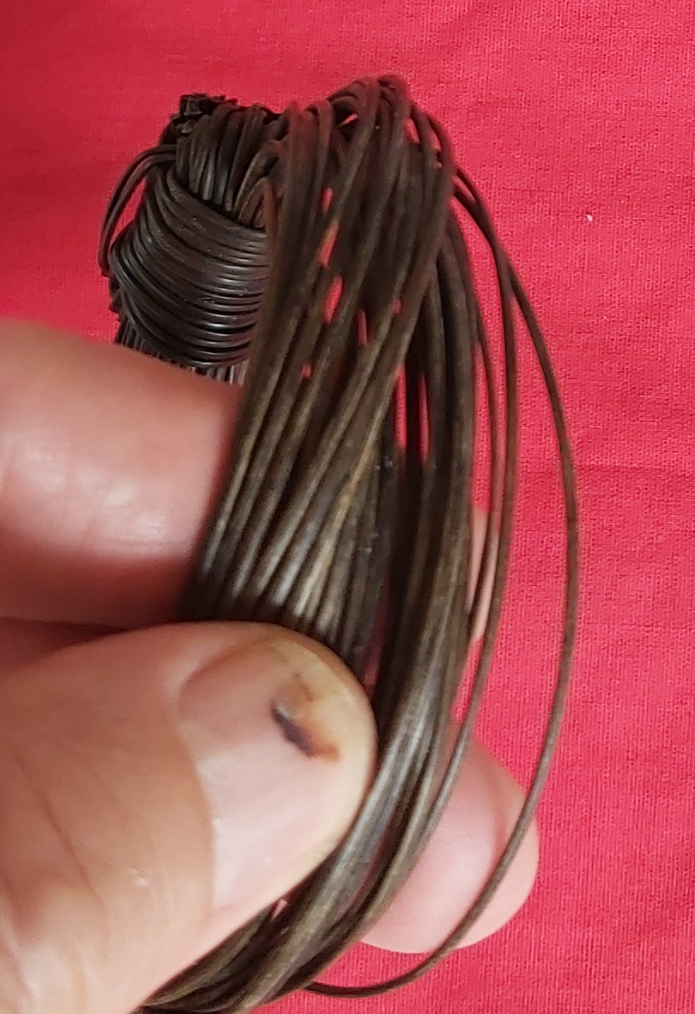 BB9 Brown/black elephant hair bracelet 3" diameter - Image 2