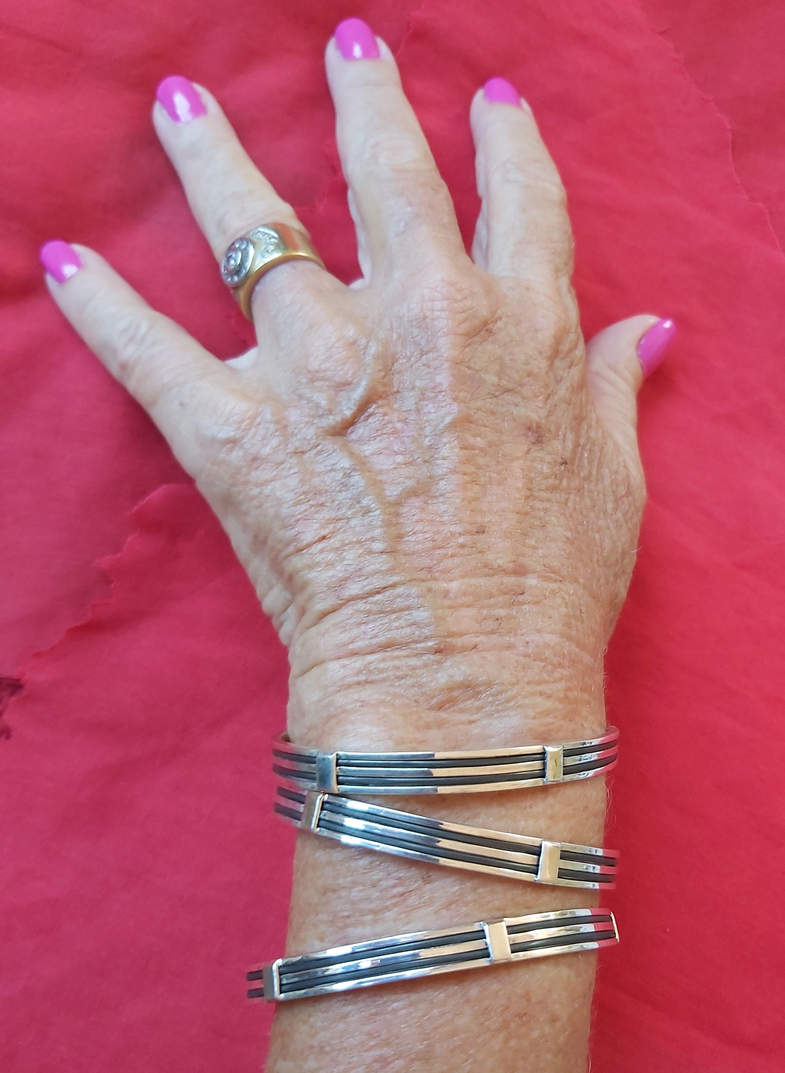 Lee #2 elephant hair and 925 sterling silver bracelet - Image 3