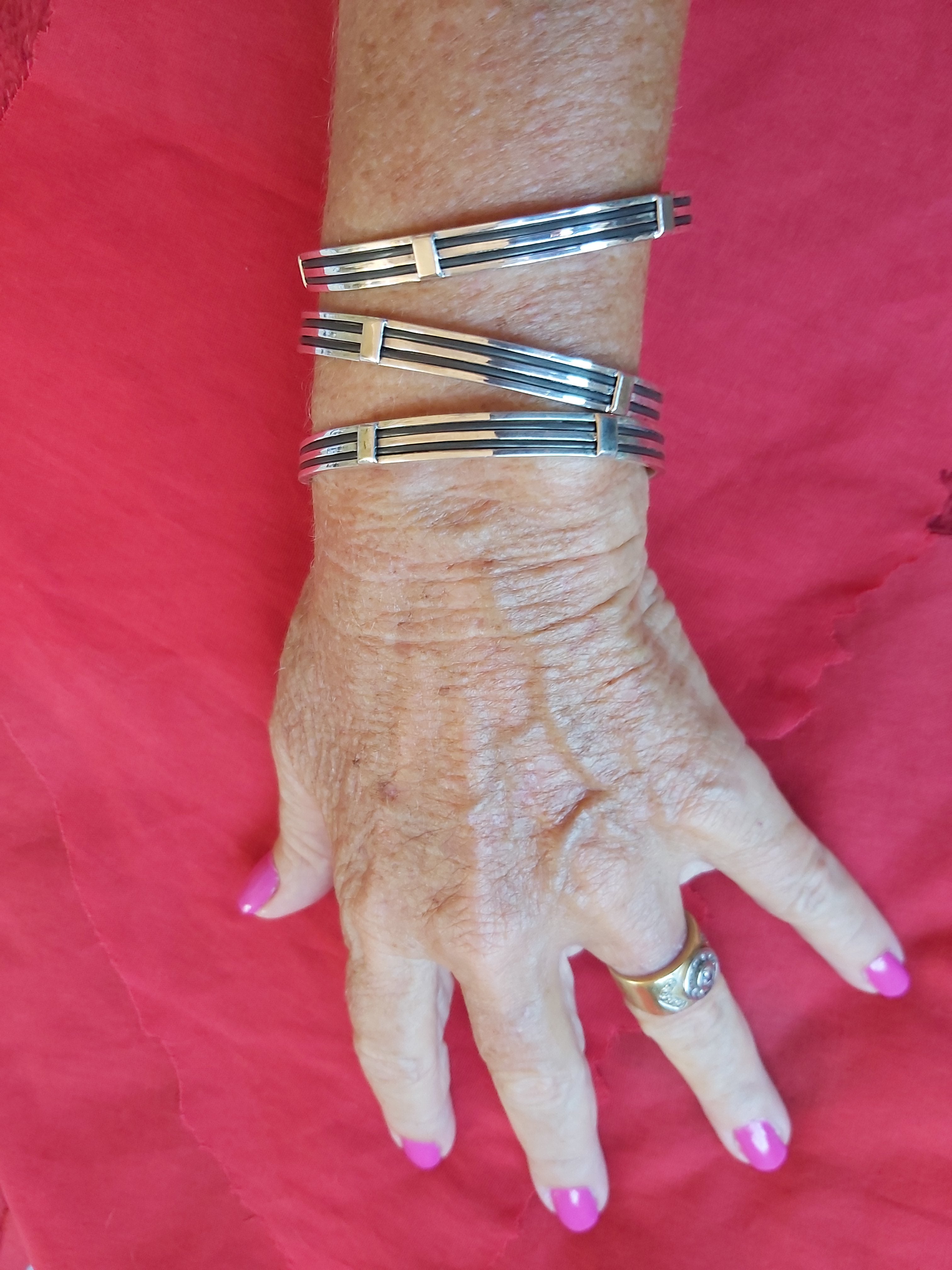 Lee #2 elephant hair and 925 sterling silver bracelet - Image 2