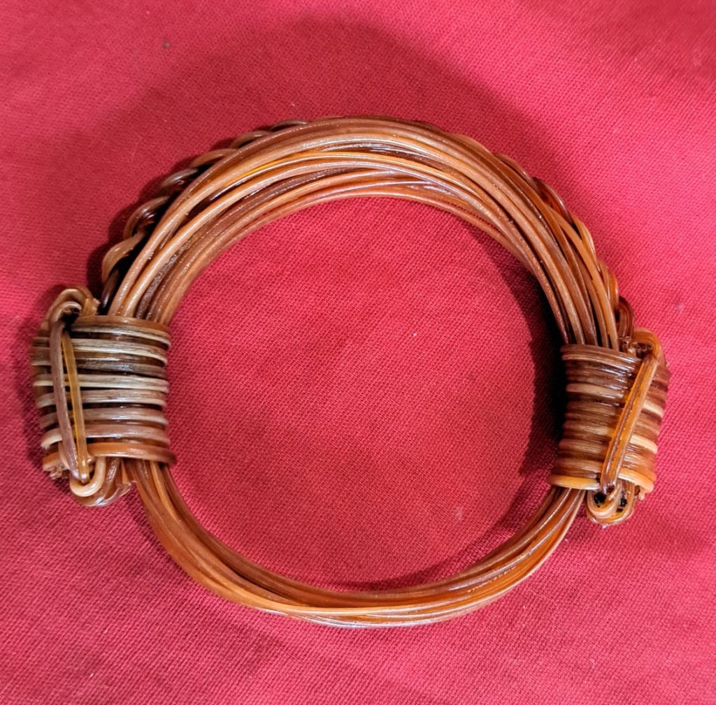 JEAR9 "Francis Cary" Orange/White elephant hair bracelet