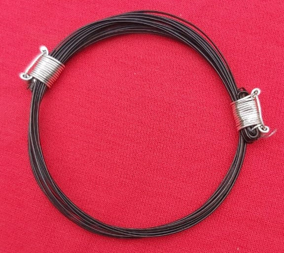 SK21  Traditional 2 Knot Silver Elephant Hair Bracelet
