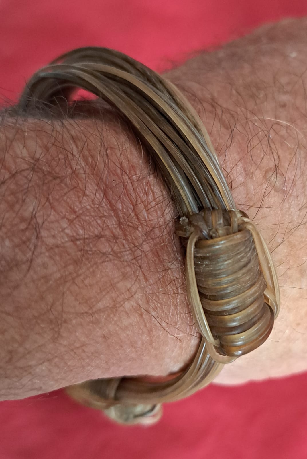 JEW13 Blond elephant hair bracelet max diameter 3" - Image 4