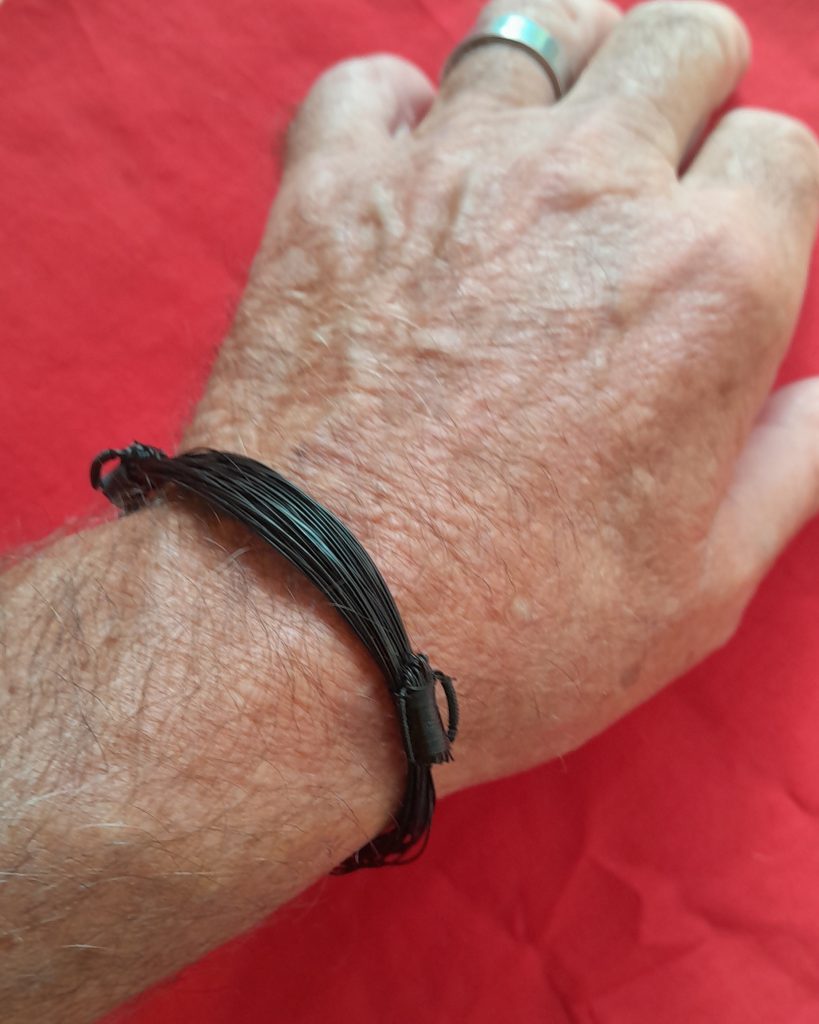 GIR3 3 Knot Genuine Giraffe Hair Bracelet (25 hairs)