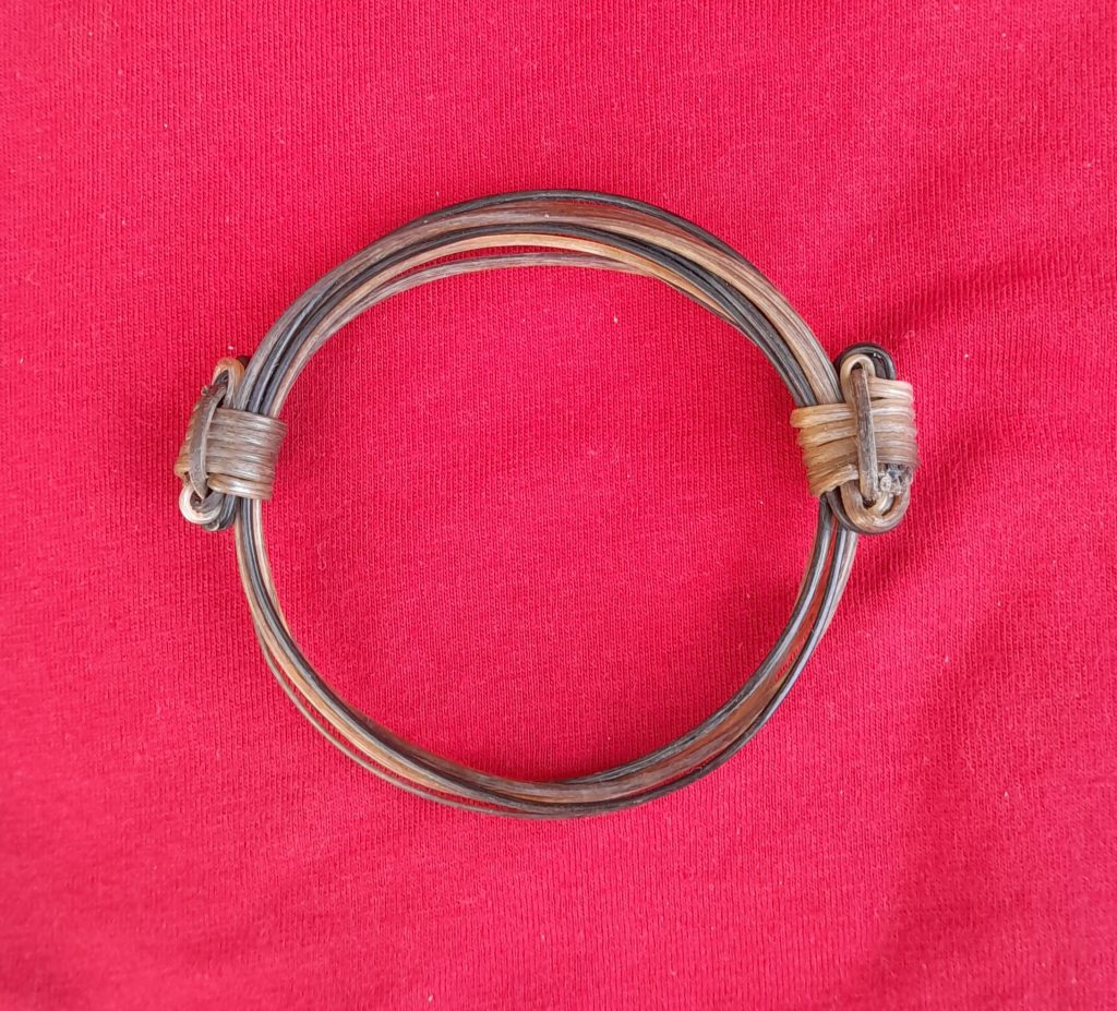 MC4 Multi color Elephant hair bracelet max. Diam 3.5"