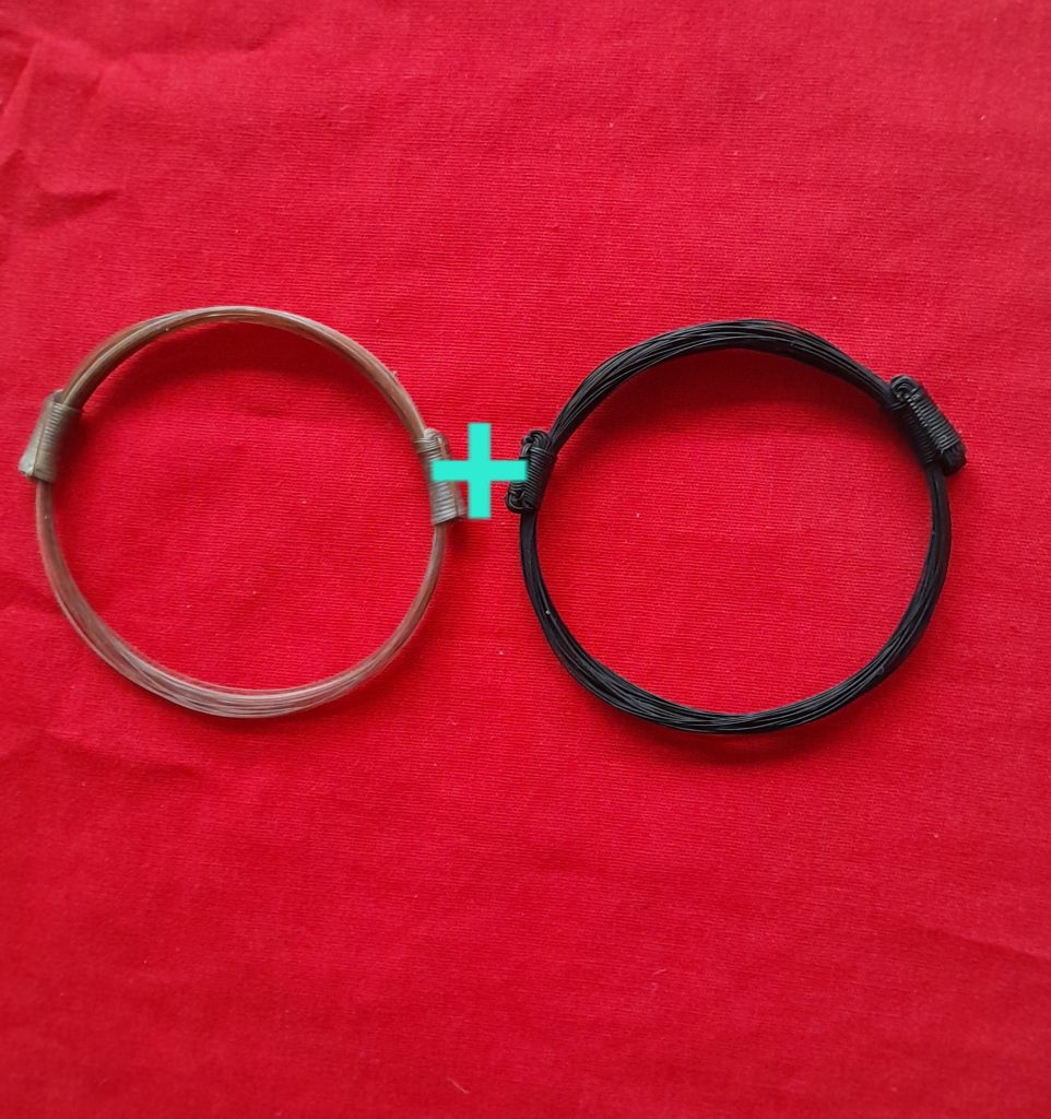 GIR20 Save $130 Set 2 giraffe hair bracelets. Light brown and black