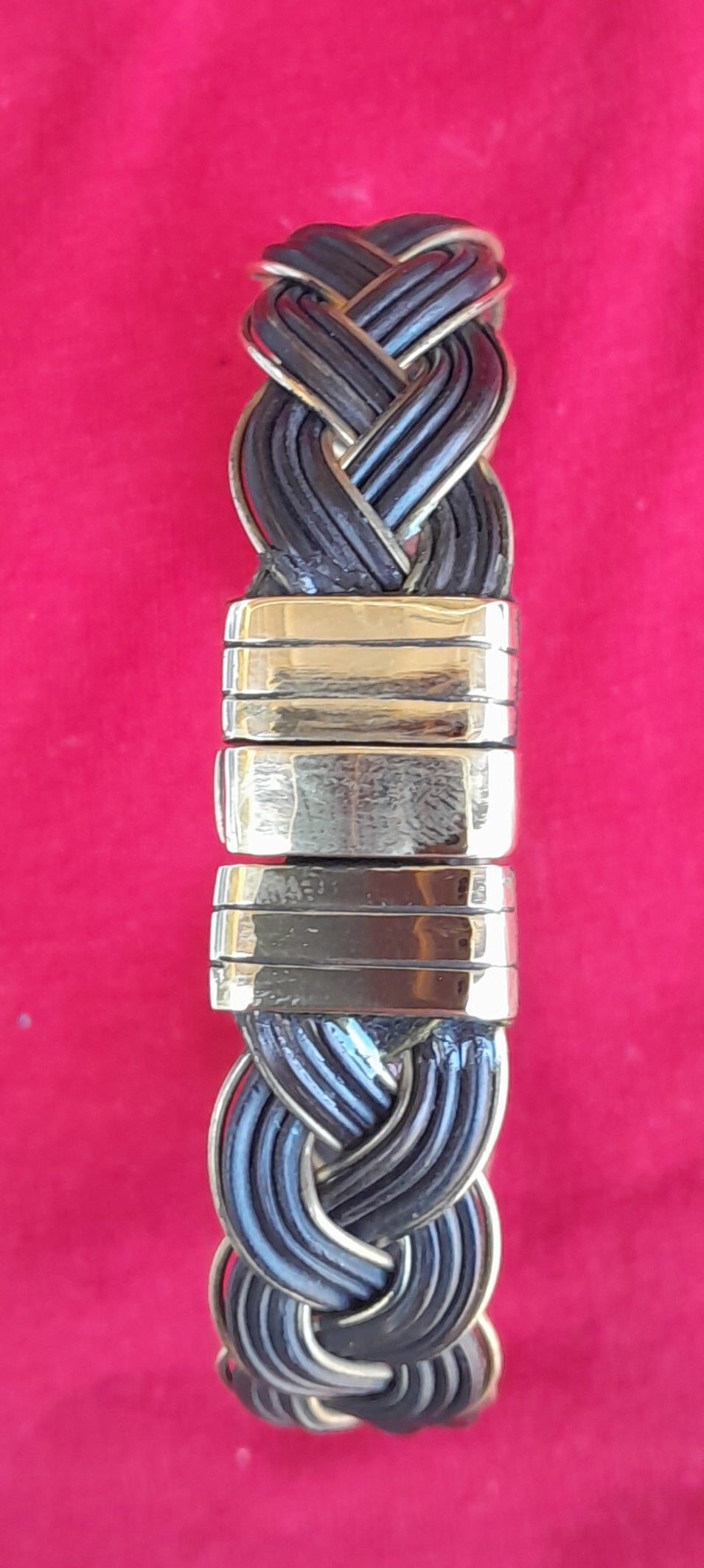 MEG16 Gold Braided elephant hair bracelet - Image 5